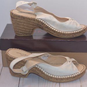 Eric Michael Peep Toe Espadrille Size 8.5